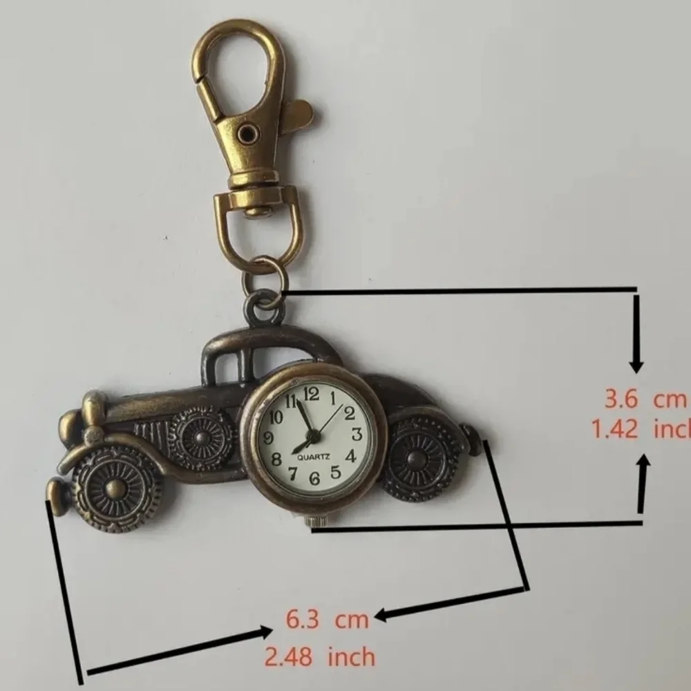 New Classic Car Key Chain Watch Creative Bronze Keychain, T1MIS
